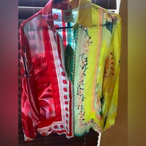 FARM Rio Scarf Print Top